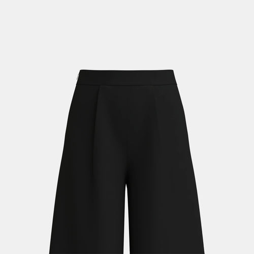 Adele High Waist Wide-Leg Trousers Classic Black